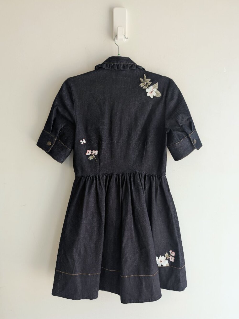 Kate Spade Denim Floral Embroidered Shirt Dress - Picture 14 of 16